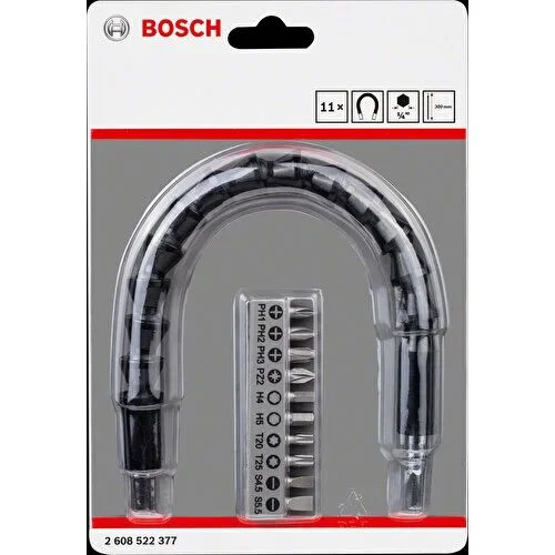 Bosch 10'lu Vidalama Ucu ve Uzatma Adaptörü 30 cm